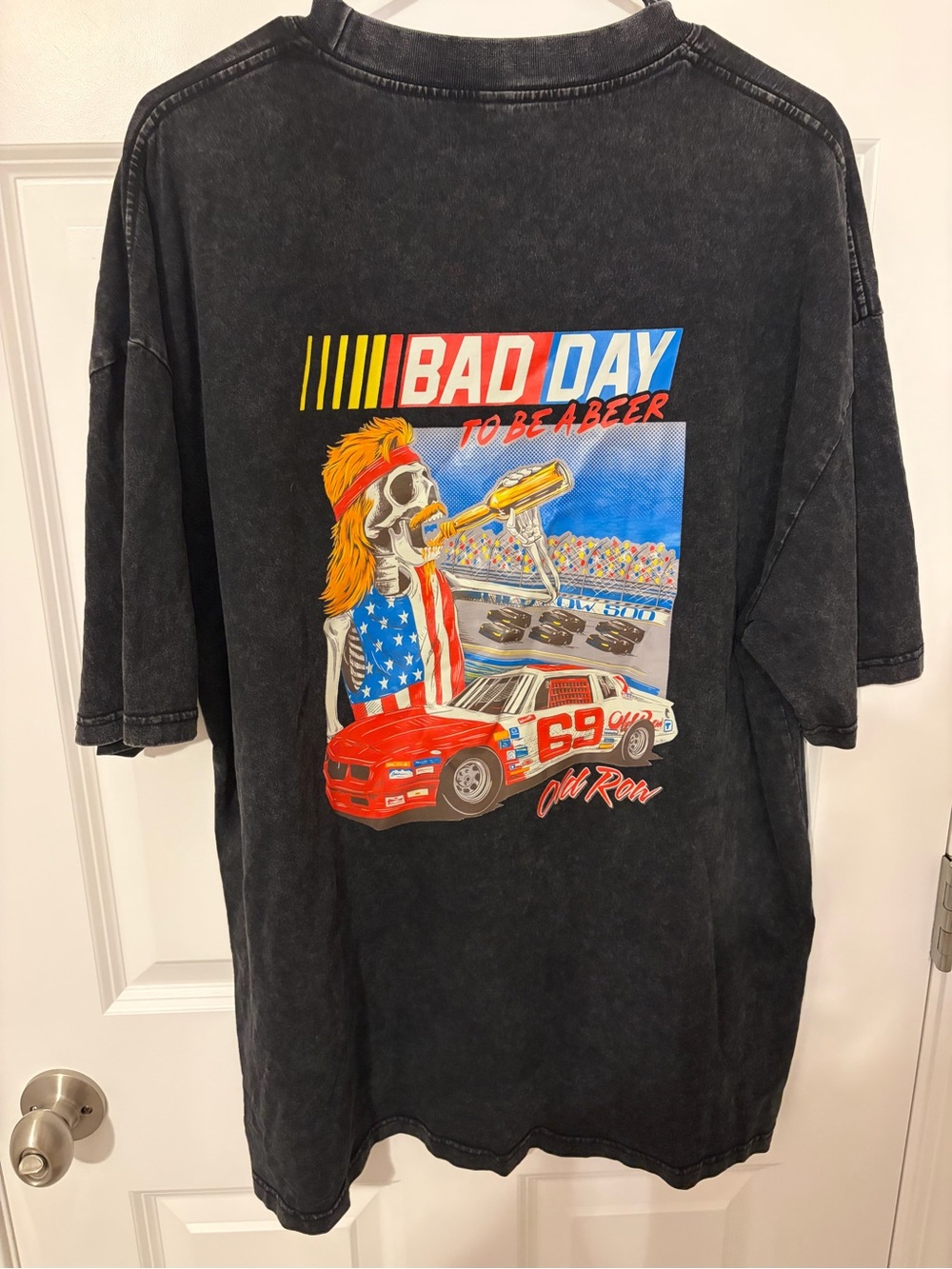 Bad Day To Be A Beer Graphic Black Men's T-Shirt NASCAR XL Western Concert
